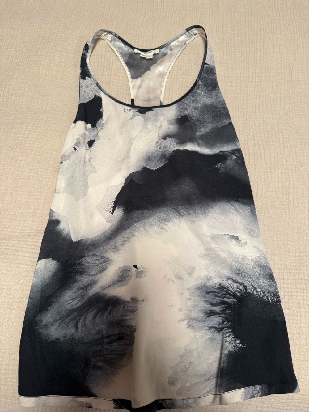 Helmut Lang Monochrome Abstract Racerback Tank